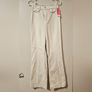 Cream Wide-Leg Pants